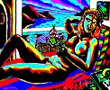 "Nude on Balcony" 1998 - Radiative Primarism