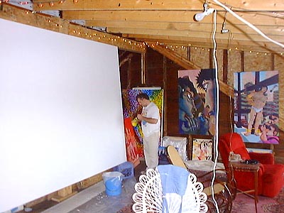 A view of my studio - the big white beginning!